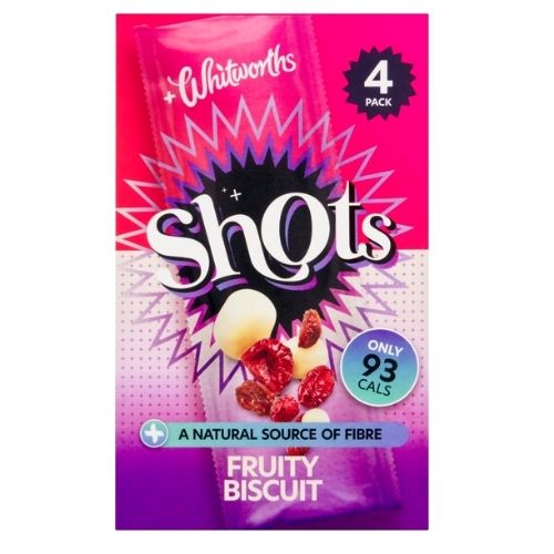 WHITWORTHS SHOTS FRUITY BISCUIT 4PK 25G
