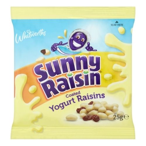 WHITWORTHS SUNNY YOGURT COATED RAISINS 5PK 25G