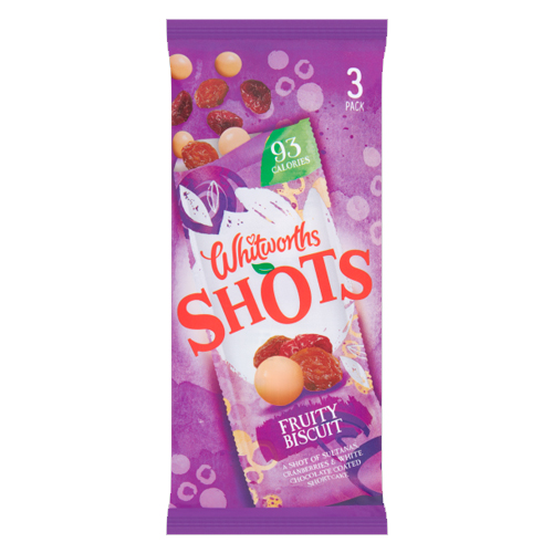 WHITWORTHS SHOTS FRUITY BISCUIT 25G