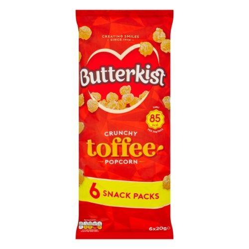 BUTTERKIST CRUNCHY TOFFEE POPCORN 14X 6PK 20G