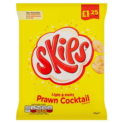 SKIPS PRAWN COCKTAIL PMP £1.25 45G