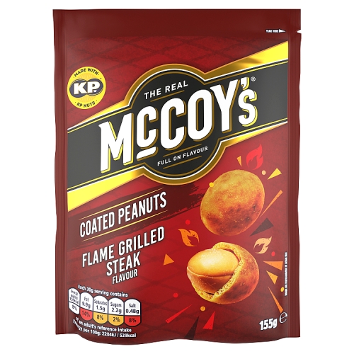 MCCOY'S FLAME GRILLED STEAK NUTS 155G-XMAS