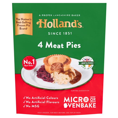 HOLLANDS 4 MEAT PIES 4PK