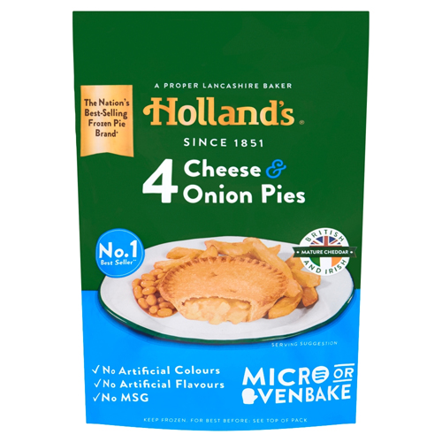 HOLLAND'S 4 CHEESE & ONION PIES 4PK