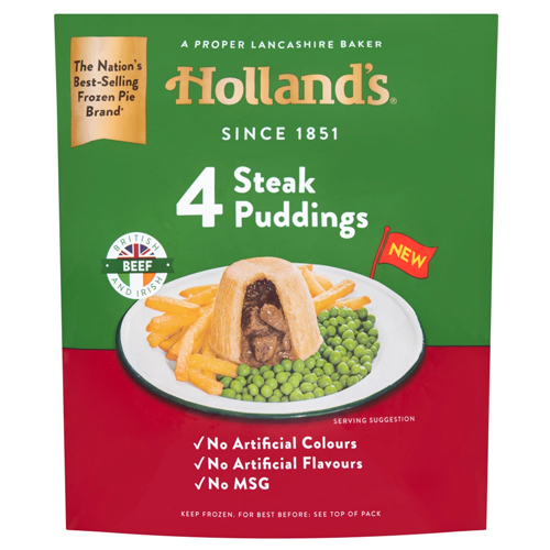 HOLLAND'S 4 STEAK PUDDINGS 4PK