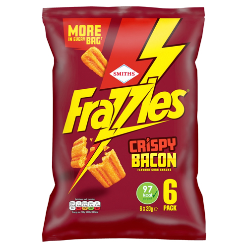 SMITH'S FRAZZLES BACON CRISPS 6PK 20G