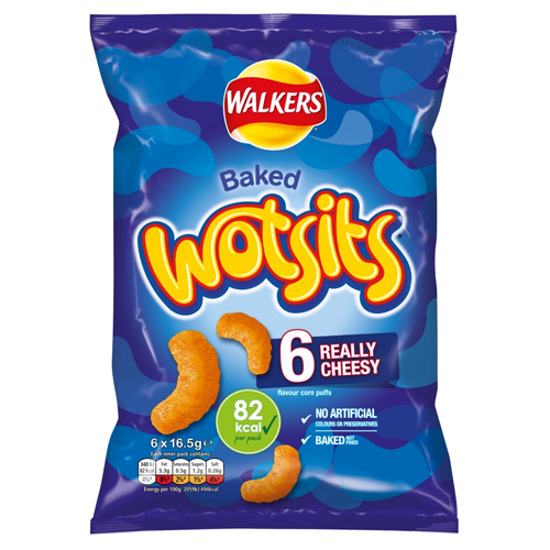 WALKERS WOTSITS REALLY CHEESY SNACKS 32X 6PK 16.5G