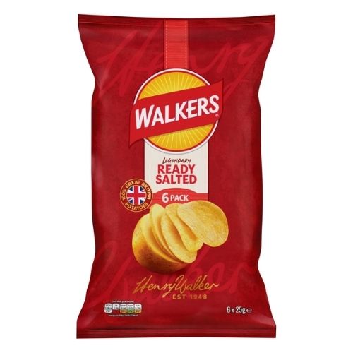 WALKERS READY SALTED CRISPS 30X 6PK 25G