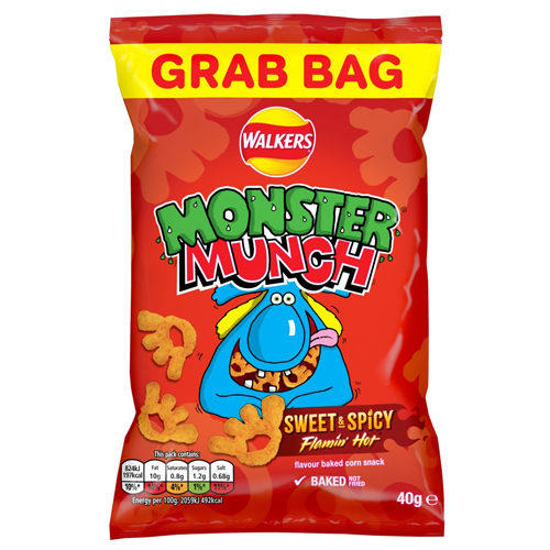 WALKERS MONSTER MUNCH SWEET & SPICY CRISPS 40G