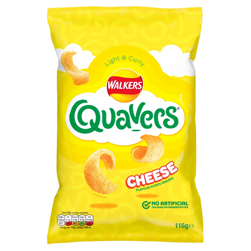 WALKERS QUAVERS CHEESE FLAVOUR 116G