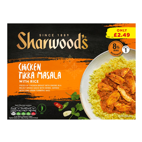 SHARWOODS CHICKEN TIKKA MASALA PMP £2.49 375G