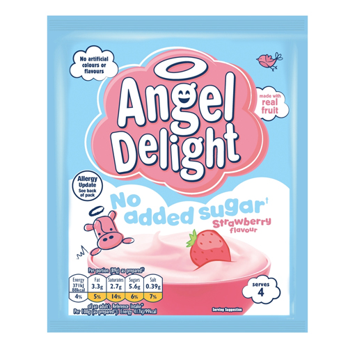ANGEL DELIGHT STRAWBERRY NO ADDED SUGAR INSTANT DESSERT 47G/NFEU/