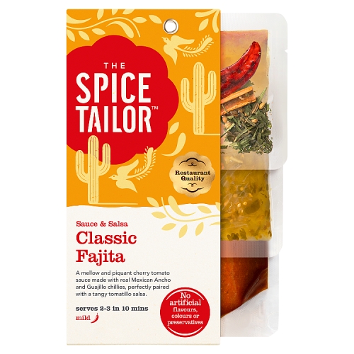 THE SPICE TAILOR MEXICAN CLASSIC FAJITA SAUCE & SALSA MEAL KIT 245G