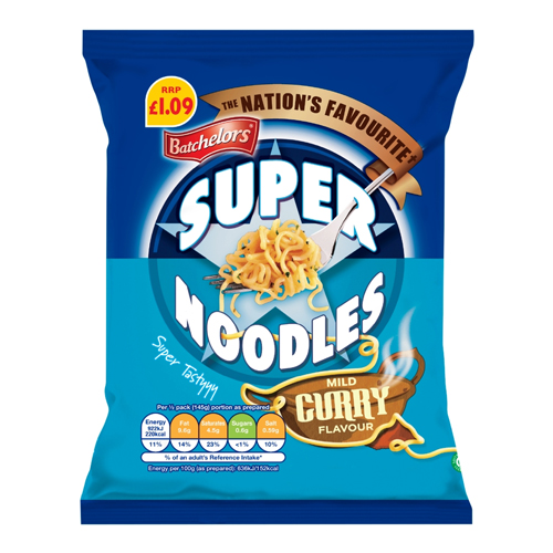 BATCHELORS SUPER NOODLES CURRY PMP £1.09 90G