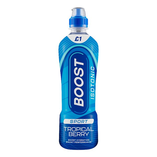 BOOST SPORT TROPICAL BERRY PMP £1.00 500ML