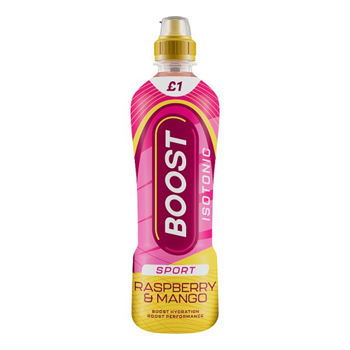 BOOST SPORT RASPBERRY & MANGO PMP £1.00 500ML
