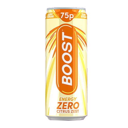 BOOST ENERGY CITRUS ZEST ZERO SUGAR PMP 75P 250ML