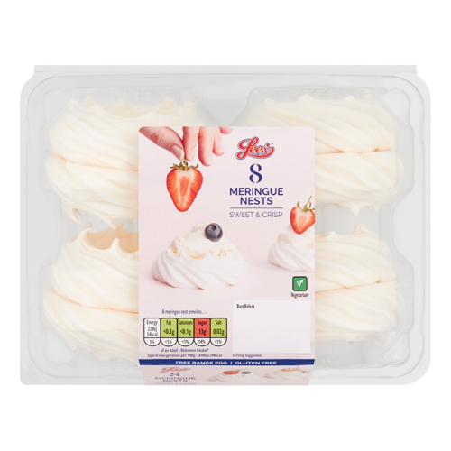 LEES PREMIUM MERINGUE NESTS 8PK-XMAS