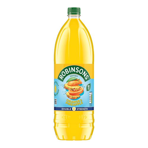 ROBINSONS DOUBLE STRENGTH ORANGE & PINEAPPLE FRUIT SQUASH NAS PET 1.75L
