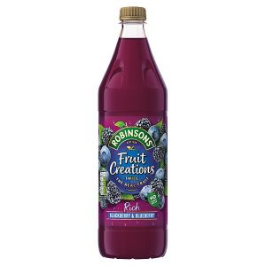 ROBINSONS FRUIT CREATIONS BLACKBERRY & BLUEBERRY SQUASH PET 1L