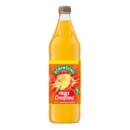 ROBINSONS FRUIT CREATIONS ORANGE & MANGO SQUASH PMP £1.89 PET 750ML