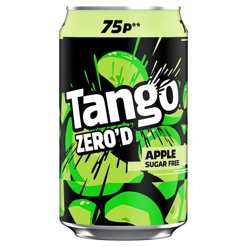 TANGO APPLE SUGAR FREE CAN PMP 75P 330ML