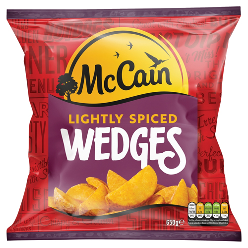 MCCAIN LIGHTLY SPICED WEDGES 650G