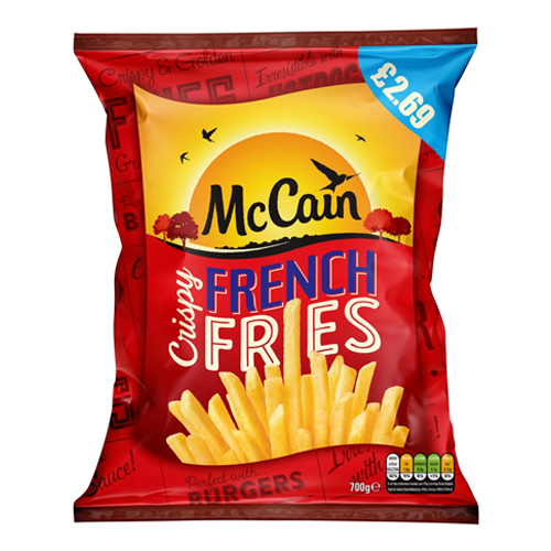 MCCAIN CRISPY FRENCH FRIES PMP £2.69 700G
