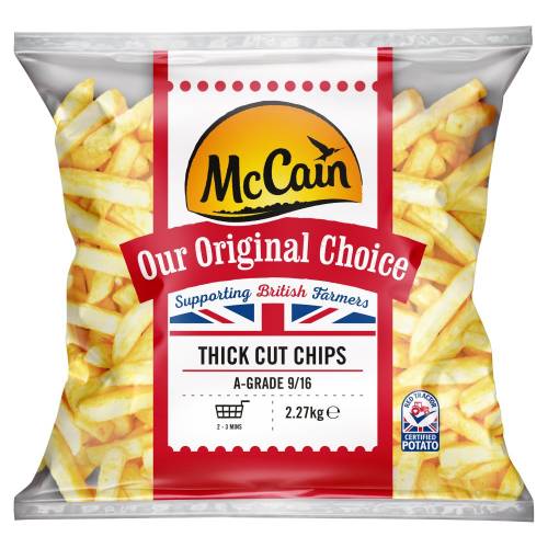 MCCAIN 9/16 THICK CUT CHIPS 2.27KG