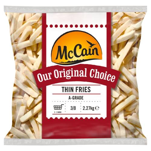 MCCAIN 3/8 THIN STRAIGHT CUT CHIPS 2.27KG