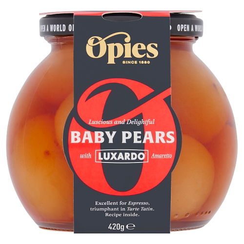 OPIES BABY PEARS WITH LUXARDO AMARETTO 420G-XMAS