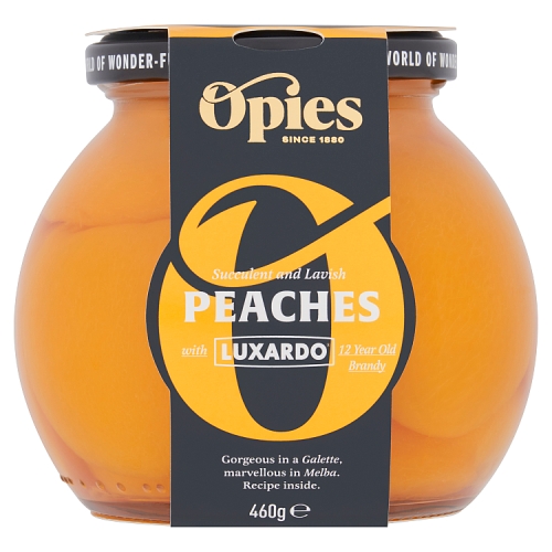 OPIES PEACHES WITH LUXARDO AGED BRANDY 460G-XMAS