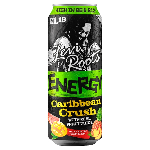 LEVI ROOTS ENERGY CARIBBEAN CRUSH WITH HINT OF GINGER PMP £1.19 500ML