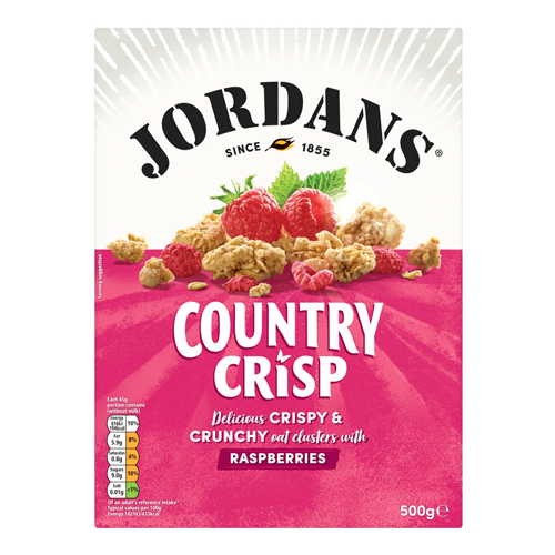 JORDANS COUNTRY CRISP REAL RASPBERRY CEREAL 500G