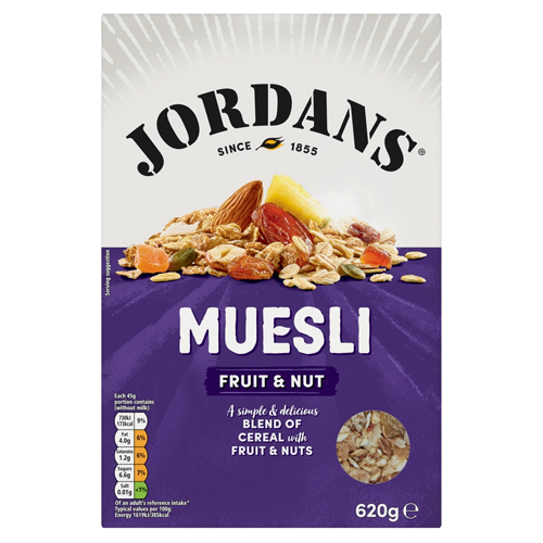 JORDANS FRUIT & NUT MUESLI BREAKFAST CEREAL 620G