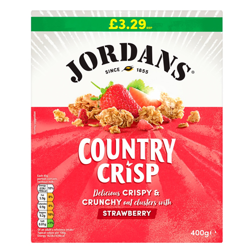 JORDANS COUNTRY CRISP STRAWBERRY £3.29 400G
