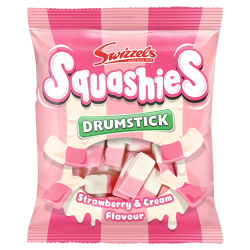 SWIZZELS SQUASHIES STRAWBERRY & CREAM 120G