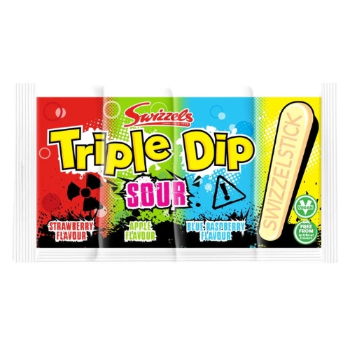 SWIZZELS MEGA LOLLIES SOUR TRIPLE DIP 23G