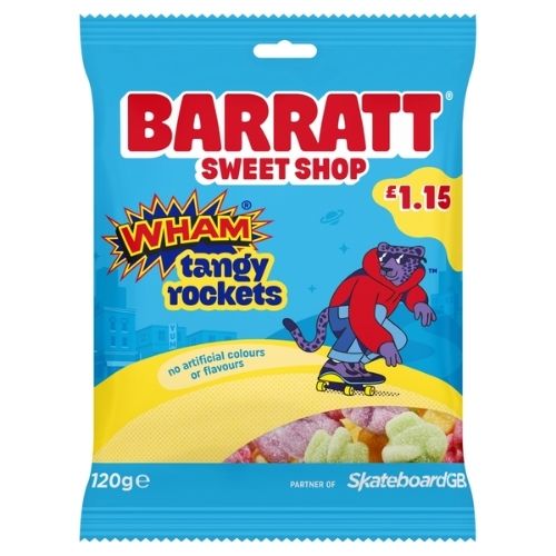 BARRATT WHAM TANGY ROCKETS BAG PMP £1.15 120G