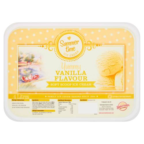 SUMMERTIME VANILLA SOFT SCOOP 4L