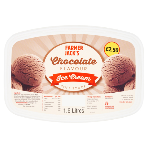 FARMER JACK'S CHOCOLATE SOFT SCOOP PMP £2.50 1.6L