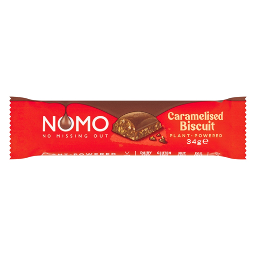 NOMO COUNTLINE BAR CARAMELISED BISCUIT 34G