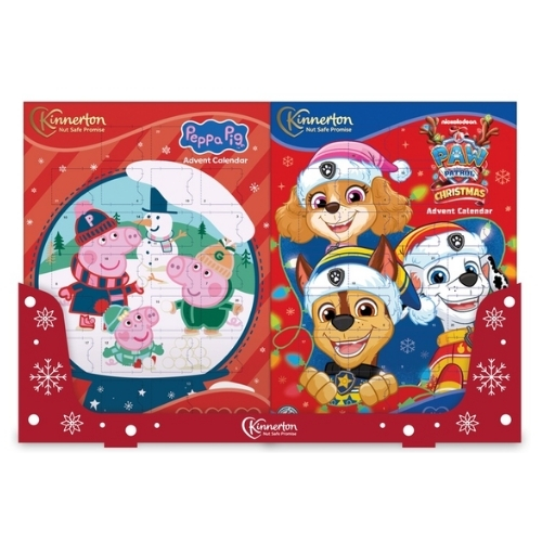 KINNERTON PEPPA & PAW ADVENT MIX CALENDAR 40G-XMAS