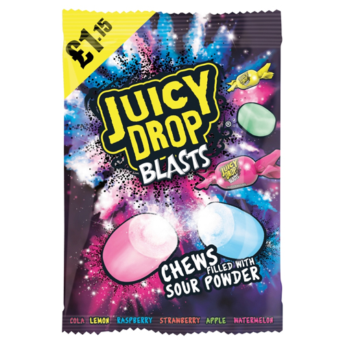 BAZOOKA JUICY DROP BLASTS BAG PMP £1.15 120G