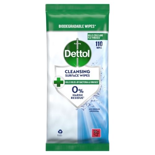 DETTOL ANTIBACTERIAL CLEANSING SURFACE WIPES 110S