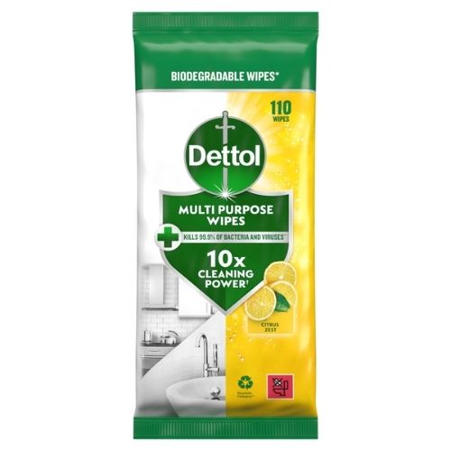 DETTOL MULTI PURPOSE WIPES CITRUS ZEST 110S
