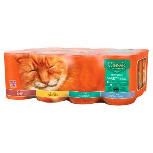 BUTCHERS CLASSIC MEAT & FISH VARIETY IN JELLY CANS 12PK 400G