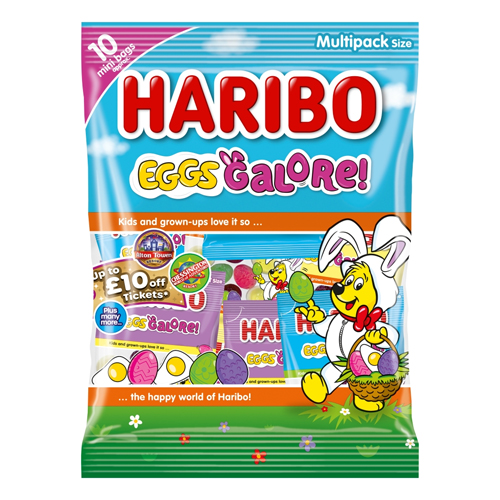 HARIBO EGGS GALORE FRUIT FLAVOUR JELLY & FOAM SWEETS FUN SIZE BAGS 160G-EASTER