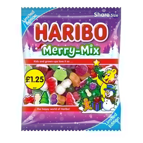 HARIBO MERRY MIX PM£1.25 140G-XMAS