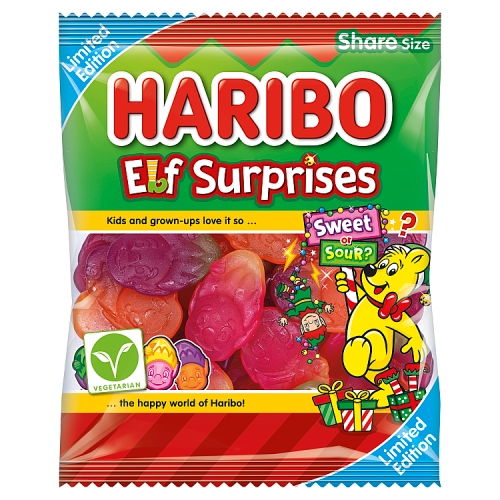 HARIBO ELF SURPRISES CLIPSTRIP 160G-XMAS